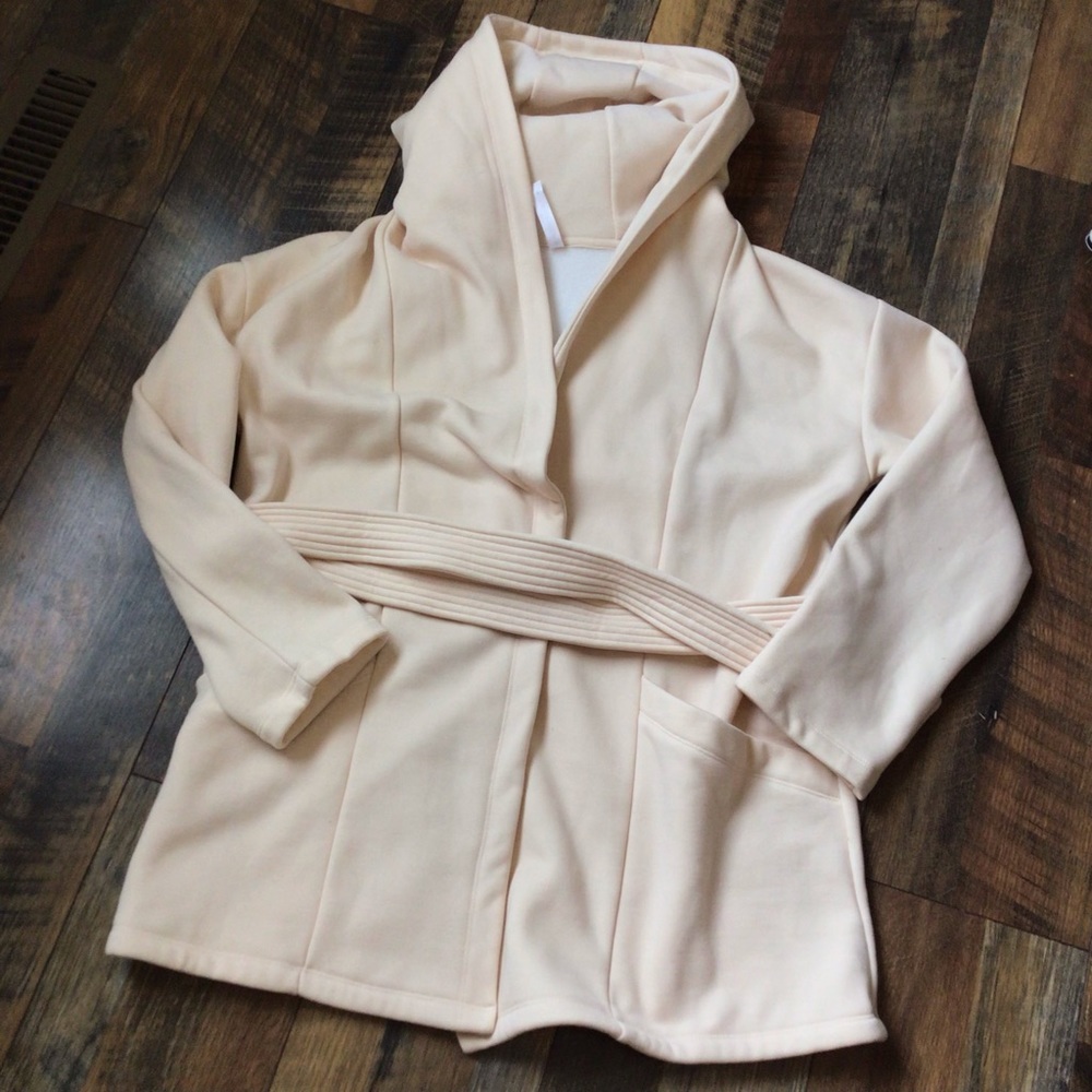 Fabletics Wrap Cozy Belted Hooded Sweatshirt Jacket S - Picture 4 of 8